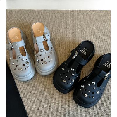 Туфли на толстой подошве, шлепанцы с увеличением роста, женские крутые пляжные тапочки