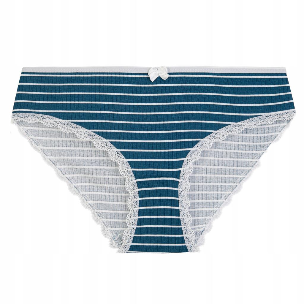 3X Women' Cotton Bikini Briefs Striped Multicolor Comfortable Moraj Mix Color