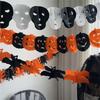 1-20PCS 3M Halloween Honeycomb Pumpkin Streamer Bat Banner Spider Web Decor for Party Festival Scary Hanging Garland Decoration