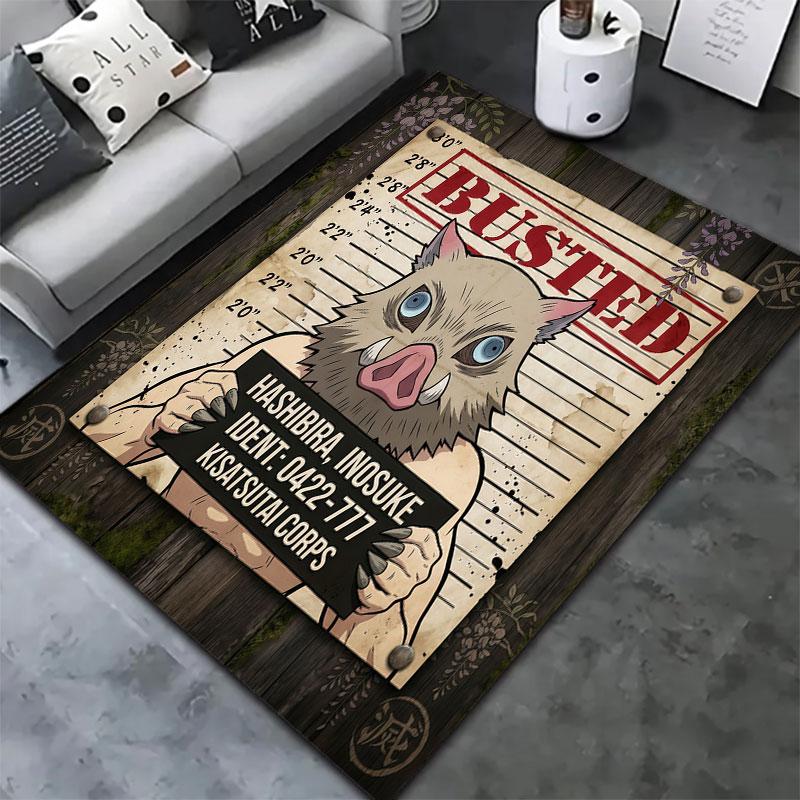 Demon Slayer Carpet Rug For Living Room Bedroom Home Sofa Decoration Kids Play Nonslip Floor Mat