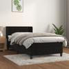 3130987 vidaXL Divan Bed and Mattress Black 80x200 Cm Velvet