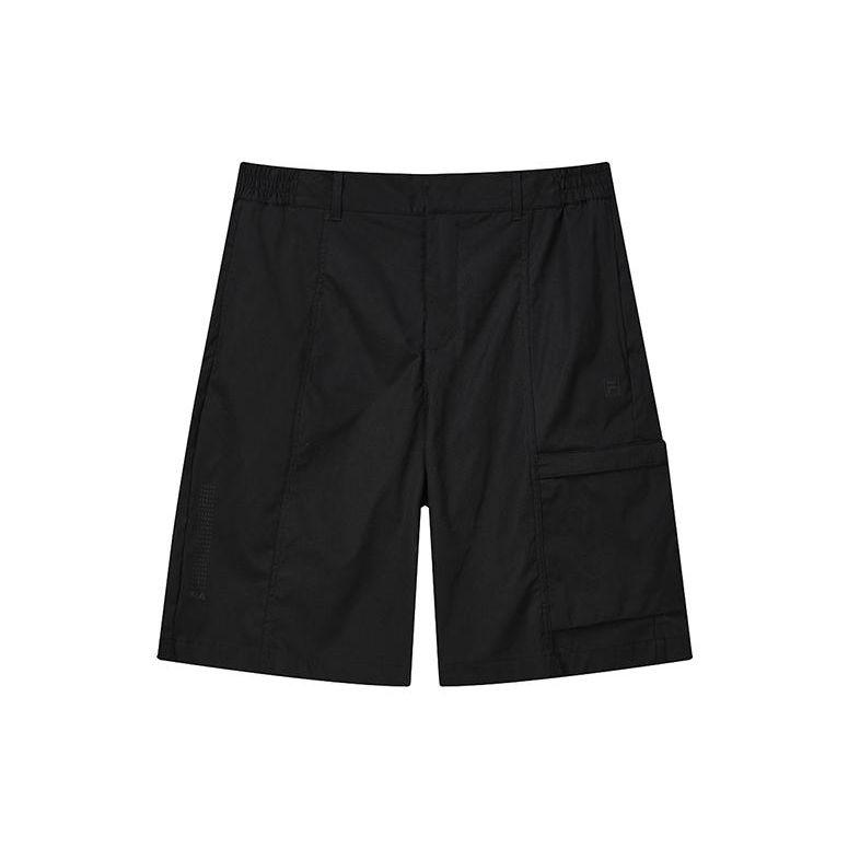 Fila Однотонные свободные повседневные спортивные шорты до колена мужские шорты черные F11M227801FBK