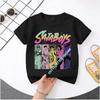 KPop Охотники на демонов 2026Новые Мальчики Саджа Мультяшные Мальчики Футболка Круглый вырез Модный Повседневный Топ Детская Футболка Детская Одежда