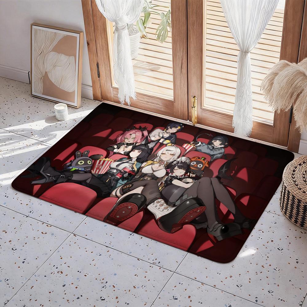 Game Zenless Zone Zero ZZZ Floor Mat Eco Flannel Doormat Non Slip Odorless Indoor Floor Rug Soft Short Plush Home Mat