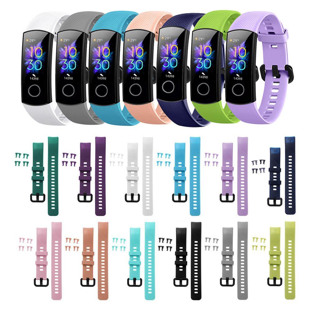 Soft Sports Bracelet Colorful Silicone Replacement Strap Watch Band For Honor Band 5 4