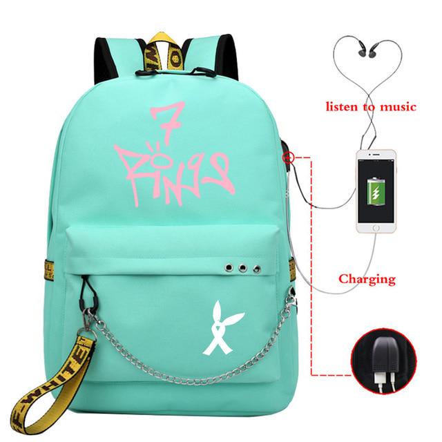 Mochila Ariana Grande, маленький рюкзак, женские рюкзаки, милые школьные сумки для девочек-подростков, рюкзак для ноутбука