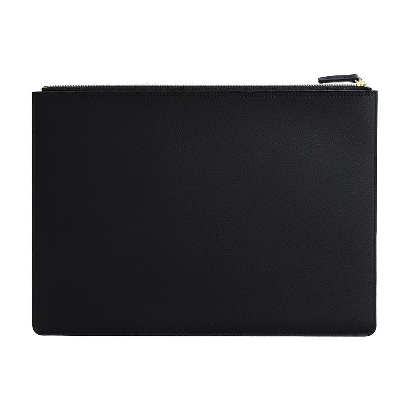 A4 Waterproof Leather Briefcase & Document Folder with PU Zipper