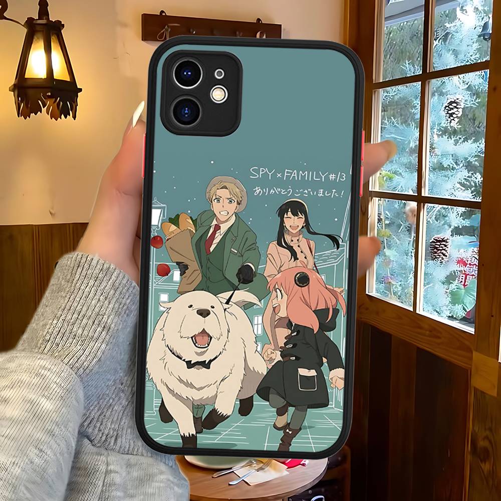 Классический аниме чехол для телефона Spy X Family Для iPhone 16 14 15 16 13 12 11 16 Pro Max X XS MAX Plus Матовый ТПУ