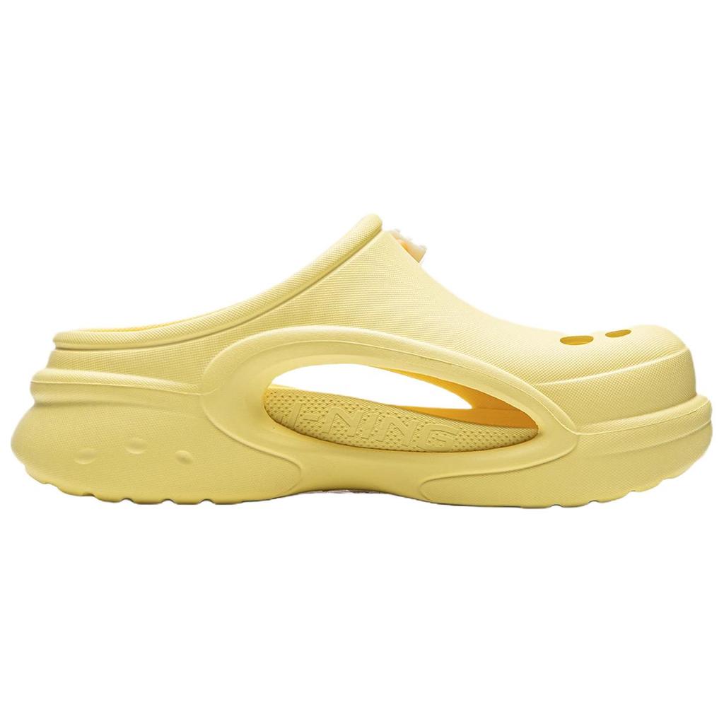 Li Ning Спортивный Стиль Жизни Гашапон Обувь EVA Мягкая Удобная Модные Клоги Унисекс Обувь Ананасово-Желтый AGAW019-15