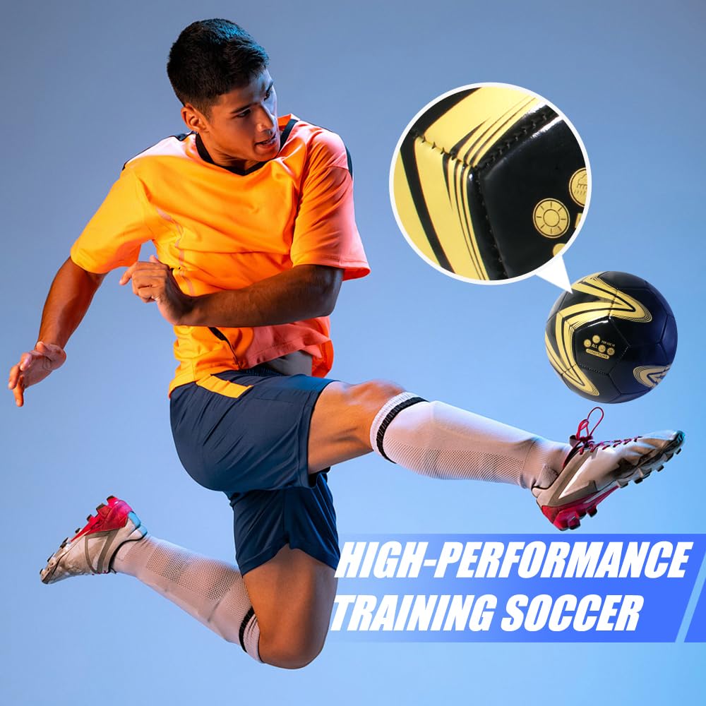 FANTECIA Soccer Size Official Match for Youth and Adults Ball, 5, Ball,