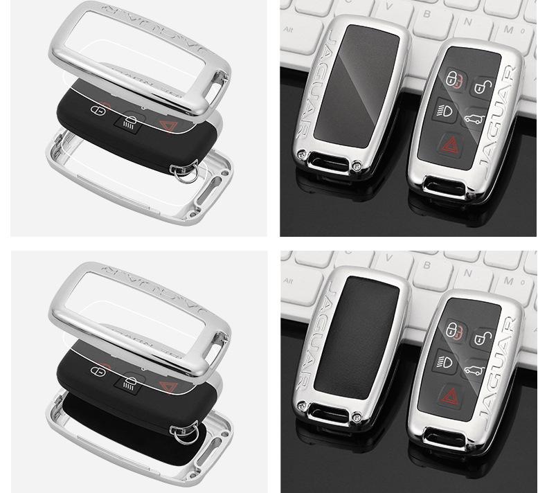 Чехол для ключа Jaguar: Совместимо с моделями XEL, XFL, F-Pace, XJL, XF, XE, F-Type 2022 – Роскошная сумка с пряжкой-ракушкой
