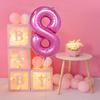 Ballon Chiffre - Non spécifié - 18 - Rose - 100 cm - Hélium