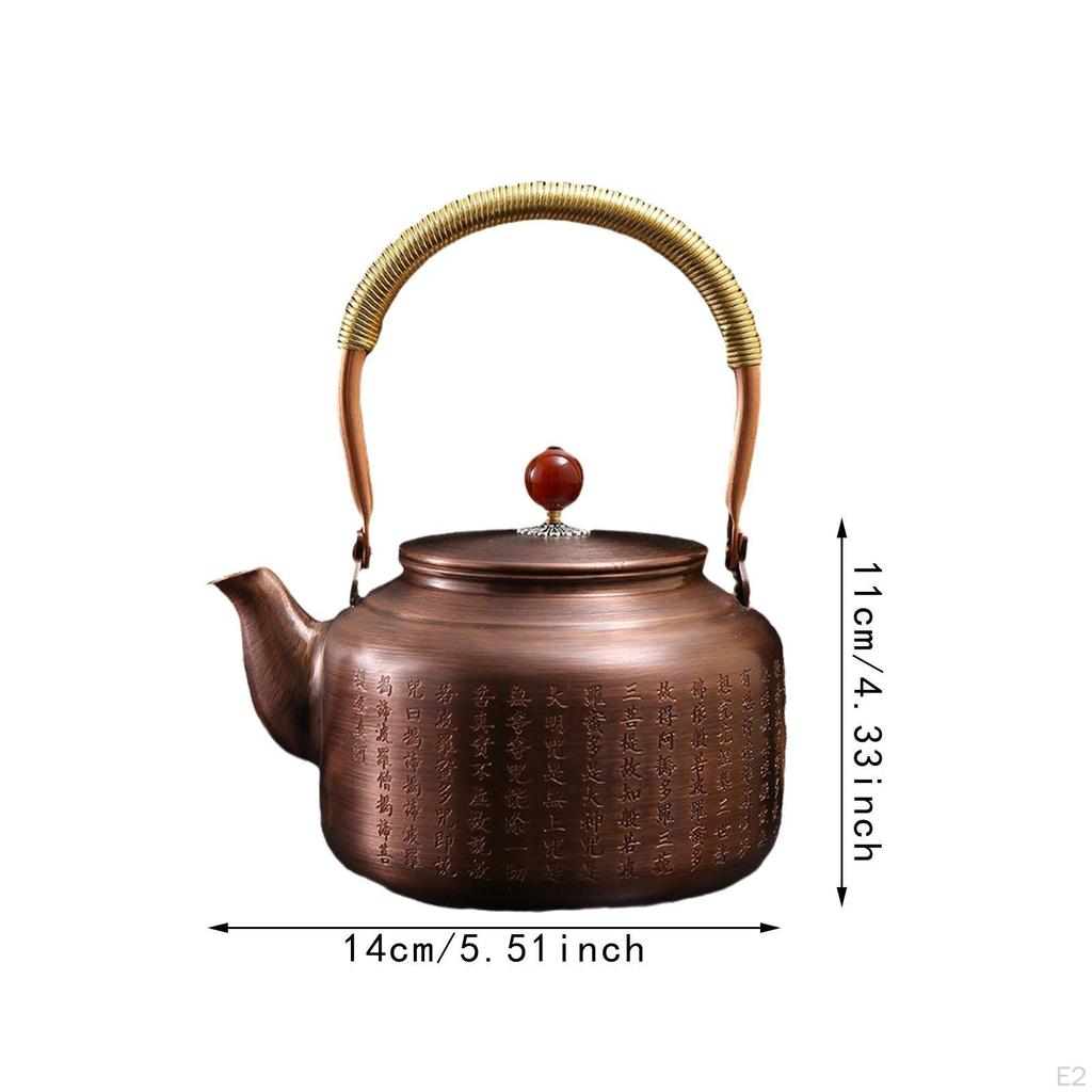 1300ml Handmade Copper Kettle for Kitchen And Tea Room