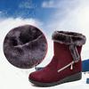Зимние женские ботинки Теплые ботильоны Снежные ботинки Модные на молнии Женские зимние ботинки