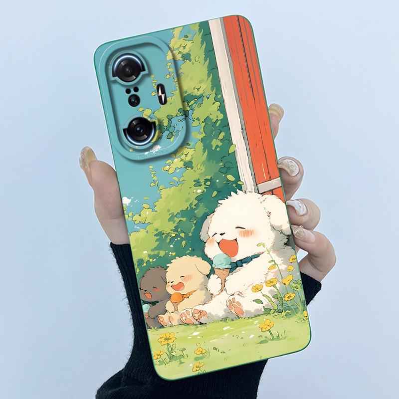 Для Poco F3 F4 GT Redmi K40 K50 Игровой Чехол Простота Мягкий Жидкий Силикон Корпус Телефона F4GT F3GT Защита Камеры Задняя Крышка