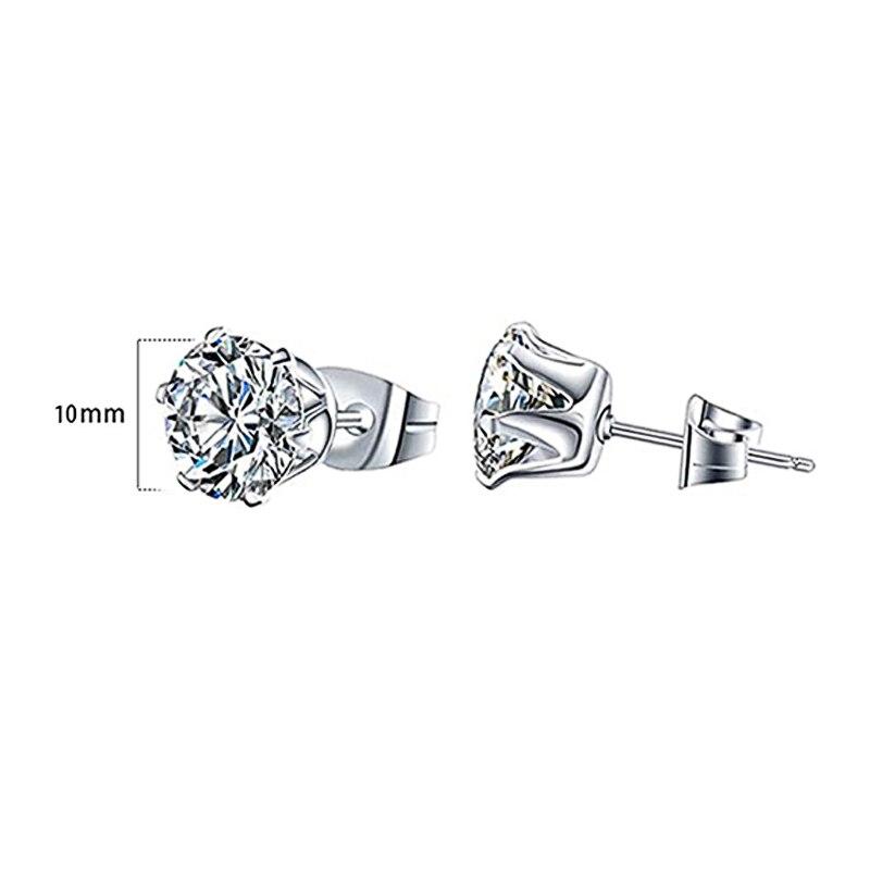 BELLA BOX Простые серьги-гвоздики 3-10 мм с кристаллами циркония, повседневная одежда, универсальные серьги для женщин и мужчин, неподвластные времени стильные украшения