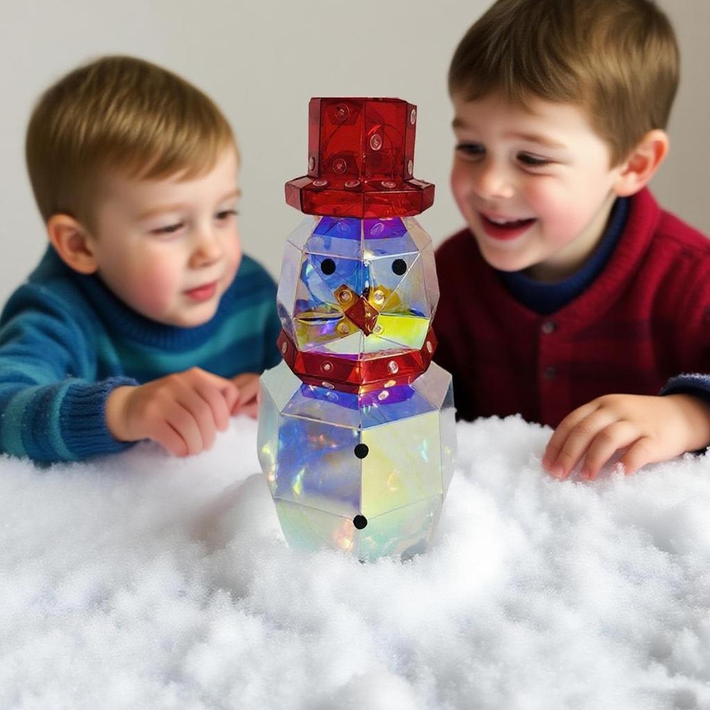 Красочные светящиеся украшения в виде снеговиков, интересные рождественские настольные украшения