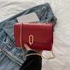 Small Leather Crossbody Bag with Chain Strap PU Shoulder Bags Evening Bag Casual Satchel Purse for Daily Essential  Black