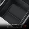 Armrest Lower Storage Box For Tesla Model Y Standard RWD 2026 Silicone Center Console Armrest Storage Box Car Organizer Tray Mat