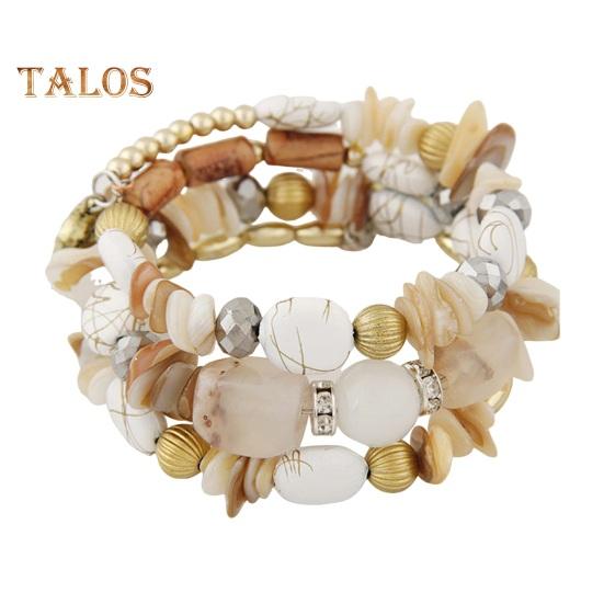 Unisex Bracelet Alloy Irregular Shape Stones Multi-layered Stacking Retro Ethnic Bohemian Faux Turquoise Faux Agate Adjustable Elastic Cord Wrist