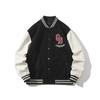 Вышитый бейсбольный воротник, мужская куртка на весну и осень, большая повседневная свободная бейсбольная куртка