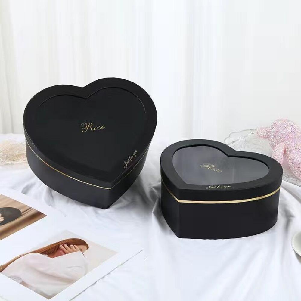 Набор из 2 подарочных коробок с крышками, цветочные коробки в форме сердца для композиций, цветочная подарочная коробка, предложение руки и сердца для подружки невесты, свадьба, день рождения, вечеринка по случаю рождения ребенка, день святого валентина