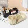 Makeup Organizer Cosmetic Storage Box 360° Rotating Makeup Brushes Holder Desktop Skincare Lipstick EyeShadow Cosmetic Organizer