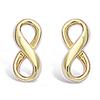[L1266] - Gold Plated 'Infini' Earrings - 10x4 Mm
