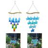 Glass Wind Chime Gift for Grandmother Mother Friends Handmade Ornament Outdoor Decoration for Garden Yard Porch Patio Home