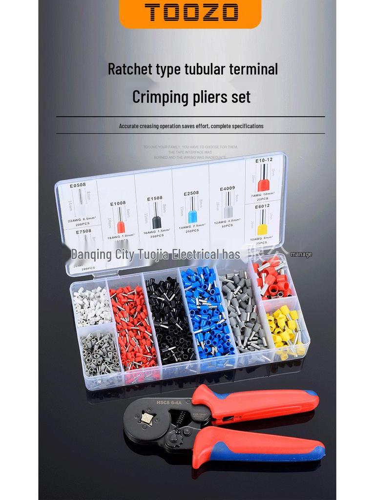 Набор ручных обжимных инструментов и инструментов для зачистки проводов: Пассатижи с удлиненными губками для электриков