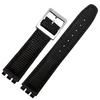 ZHUOLEI Swatch Watch Strap, 17mm/19mm, Black, Includes 3 Spring Bars, Spring Bar Remover, and Box