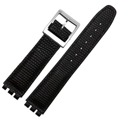 Ремешок для часов ZHUOLEI Swatch, 17 мм/19 мм, черный, в комплекте 3 шпильки, съемник шпилек и коробка
