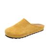 Fashion Spring Round Toe Cork Clogs Slippers for Women Outdoor Cork Footbed Flat Heels Mules Shoes Woman Plus Size Suede Slides Female