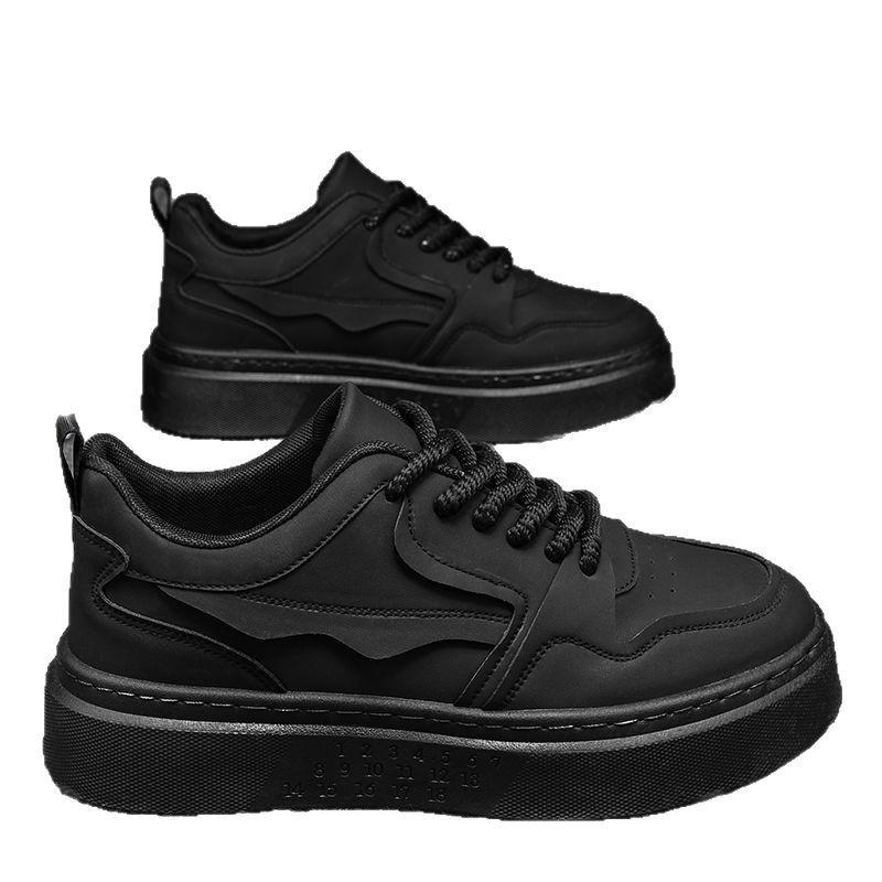 Мужская обувь осень 2025 новая мужская универсальная спортивная и повседневная платформа нескользящие кеды для работы дышащие модные туфли