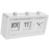 White Manual Date Week Time Display Clock Home Use Simple Fashion Alarm Clock for Bedroom Kitchen Meeting Room