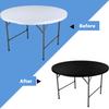 Elastic Round Table Cover Wrinkle-Resistant Fabric Universal Protection Indoor Outdoor Garden Kitchen Dining Tablecloth 120cm-152cm