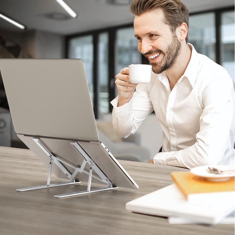 Складная подставка для ноутбука для Macbook, регулируемая алюминиевая подставка для компьютера, ПК, планшета, стола для ноутбука, держатель для ноутбука, теплоотвод