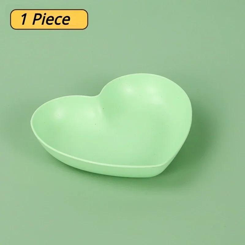 1 шт., тарелка для вертелов в форме сердца, бытовая, пищевая, пластиковая, поднос для фруктов, обеденный стол, мусорная тарелка для десерта, кухонные принадлежности