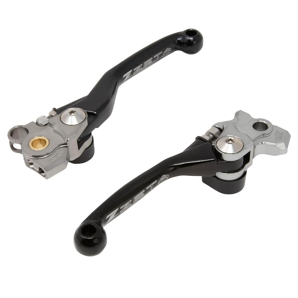 ZETA RACING Pivot Lever Set FP Black for KX450 KX450X Features stepless lever position and is made from forged aluminum alloy 3-Finger KX250/250X