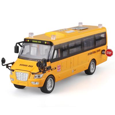 1/32 школьный автобус, игрушки для малышей, 9-дюймовые откидные желтые игрушечные автобусы, литые под давлением машинки со звуками, подсветкой и открытыми дверями, день рождения для мальчиков, девочек, детей