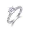 Серебряное кольцо S925, закрытое кольцо из муассанита