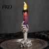 Secret Room Scary Decor Halloween LED Ghost Candle Light, Spooky Hand Lamp Party Atmosphere Tabletop Decor, Horror Light for Haunted House Dynamic