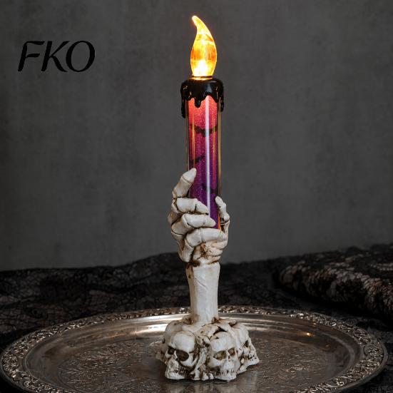Secret Room Scary Decor Halloween LED Ghost Candle Light, Spooky Hand Lamp Party Atmosphere Tabletop Decor, Horror Light for Haunted House Dynamic