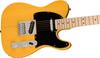 Squier by Fender Squier Электрогитара Клен Черный Масло Ириски с Мягким Чехлом Sonic™ Telecaster® Гитара, Накладка на гриф, Пикгард, Блонд,