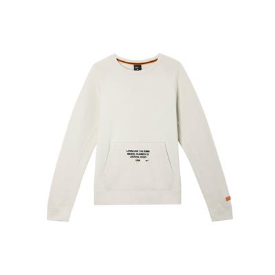 As LeBron M Nk Ls Crew Letter Print Round Neck Pullover Long Sleeve Hoody Men sweatshirt Beige BV3633-072