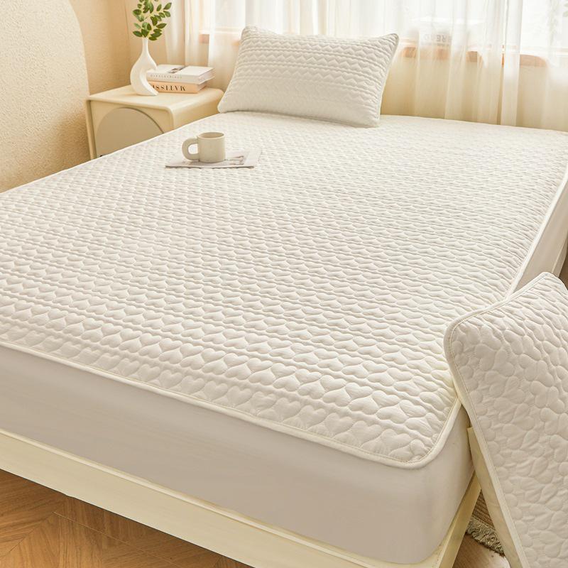 Soybean Cotton Waterproof Bed Sheet - Love Style, Mattress Protector Compatible with Simmons.