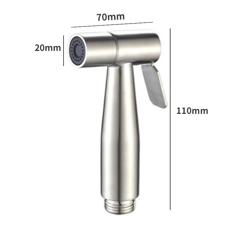 Ручной распылитель для смесителя для унитаза и биде из нержавеющей стали, набор распылителей для биде в ванной комнате, ручной распылитель, насадка для душа, самоочищающаяся, без удара