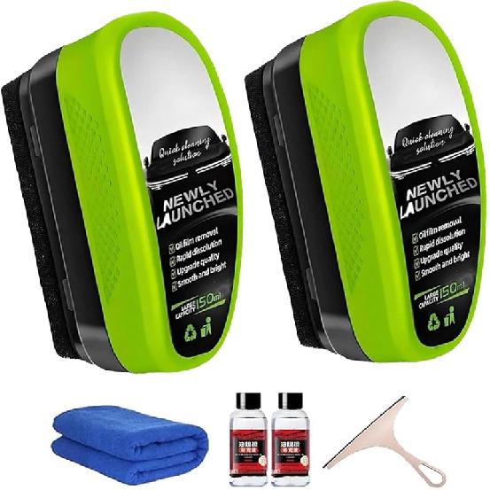 Technoant Oil Film Remover - No Scrubbing Required, Oil Film Cleaning Brush for Car Windows, Removes Oil Film & Grime In Seconds, Crystal-Clear View