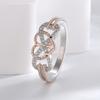 Stylish Geometric Heart-shaped Ring In Gorgeous Rose Gold For Daily Wear