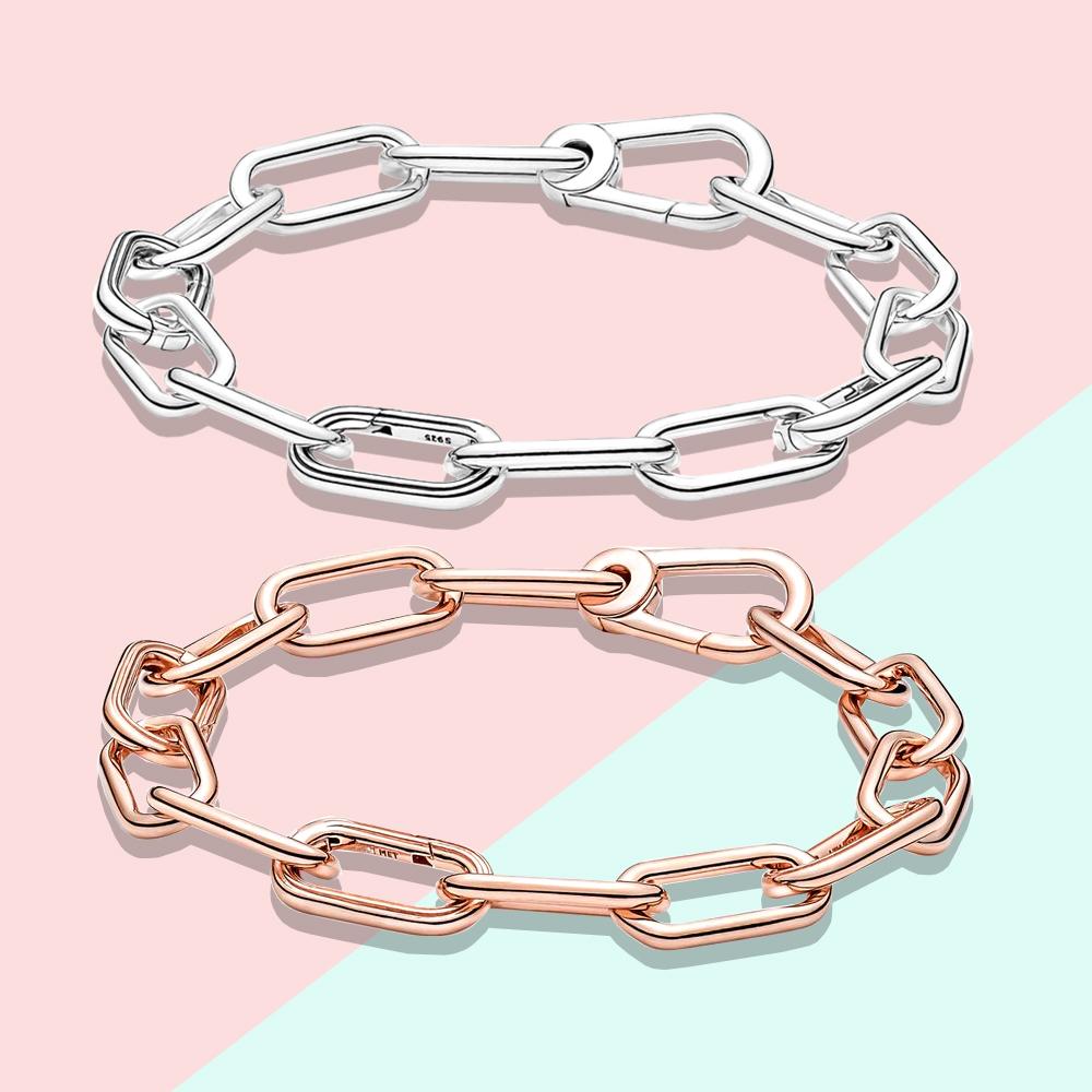 SS925 Silver ME Браслет-подвеска Простой модный браслет DIY с тканевой сумкой